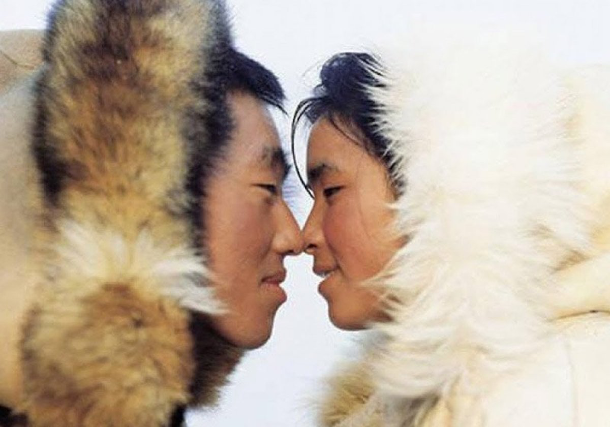Эскимосы гренландцы. Поцелуй эскимоса. Эскимосский поцелуй. Эскимосы здороваются. Заменяет эскимос коня 6 букв