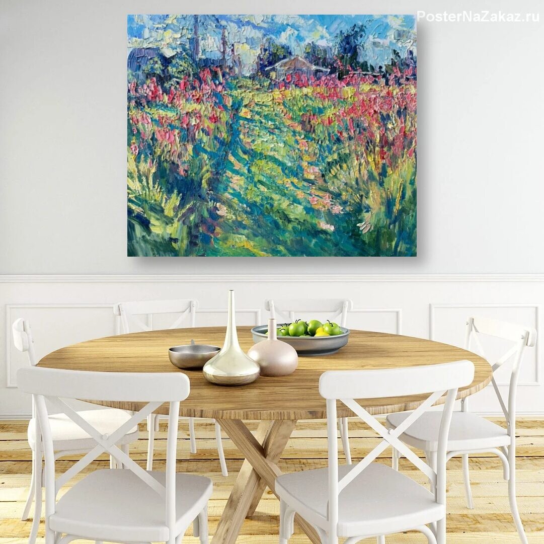 Живописные картины художника Ильи Золотухина в современных интерьерах.