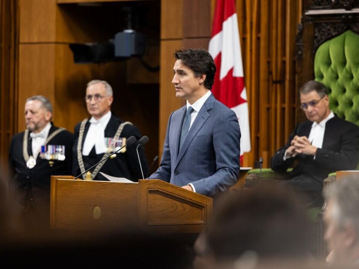 Джастин Трюдо во время выступления в парламенте КанадыCC BY-SA 4.0 / Фото: Офис президента Украины /
