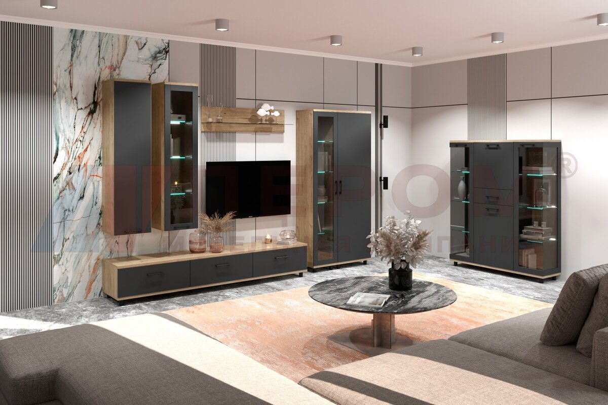 Коллекция мебели для гостиной «Грейс» предлагает широкий выбор модулей, стилистически и функционально сочетающихся между собой. 
85 элементов коллекции позволят подобрать оригинальные композиции под любой стиль и любые габариты комнаты: будь то небольшая гостиная или солидный холл.

Интересная дизайнерская разработка со стеклянным фасадом и стеклянной боковой стенкой у витрин и антресольных секций стильно выделит интерьер уникальной композицией, а также позволит создавать уникальные буфетные варианты.

Фасады коллекции изготовлены на уникальной немецкой производственной линии, не имеющей аналогов в мире.

Технология производства позволяет получать фасады с защитой от выцветания.

В коллекции 2 типа фасадов:

- «Бархатистые» супер-матовые поверхности Ultra Matt: имеют непревзойденную тактильную привлекательность с эффектом Soft Touch и предотвращают появление отпечатков пальцев благодаря AntiFinger-эффекту.

- Исключительно высоко-глянцевые поверхности Ultra Gloss: имеют степень глянца 95 gloss, «зеркальное» отражение с эффектом 3D, устойчивы к бытовым царапинам.

Прямые формы мебели обеспечивают простоту в уходе и гигиеничность.

«Грейс» комплектуется высококачественной европейской фурнитурой, которая прослужит долгие годы:

- во всех выдвижных ящиках используются направляющие Quadro фирмы Hettich (Германия). Особенностью направляющих являются встроенный доводчик Silent System, который позволяет закрывать ящик плавно и бесшумно, и скрытый механизм выдвижения в нижней части ящика невидимый глазу, что позволяет не нарушать элегантный дизайн.

- петли с доводчиками Glissando TL 2 компании Titus (Словения) обеспечивают бесшумное и мягкое закрытие створки.

Мебель изготовлена из экологичных материалов. Применяемые в производстве ЛДСП, производства компании Egger (Австрия), и МДФ, производства компании Kronospan (Австрия), имеют класс эмиссии Е1.

Мебель , матрасы и текстиль по цене производителя в Салоне МАРГО
Ждём Вас ежедневно с 10-19ч , вс 11-16ч.
г. Серпухов ул. Подольская ,53 2 этаж. 8 9104455794 ,8(4967)753107.
образцы мебели можно посмотреть в Салоне МАРГО

Все вопросы о нашей продукции Вы можете задать:
☎ 8 (4967)753107, 8910 4455794
⬇WhatsApp
📱 8910 4455794