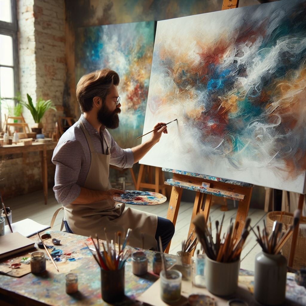 На первый взгляд, эта картина может показаться запутанной и непонятной, с множеством непонятных, но красивых фигур. Точно так же, в путешествии по карьерной тропе, мы сталкиваемся с множеством возможностей и выборов, которые кажутся сложными и неоднозначными, но вместе они формируют наш уникальный и красочный путь к успеху.