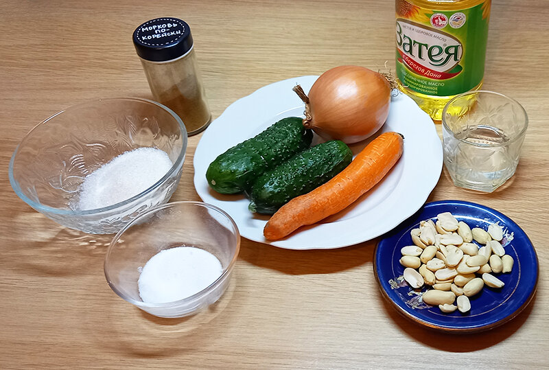 Необходимые продукты для овощного салата