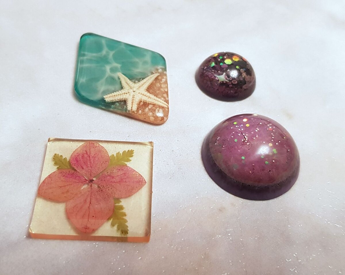 Кабошоны без основ, фото автора