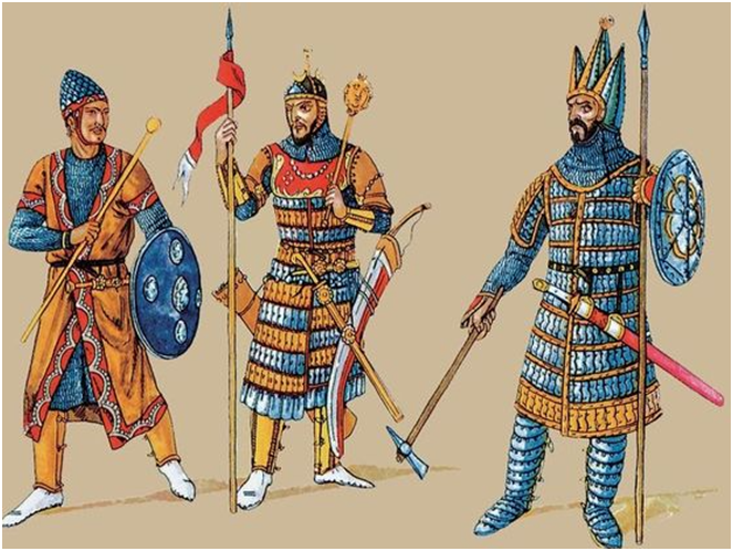 Согдийские воины