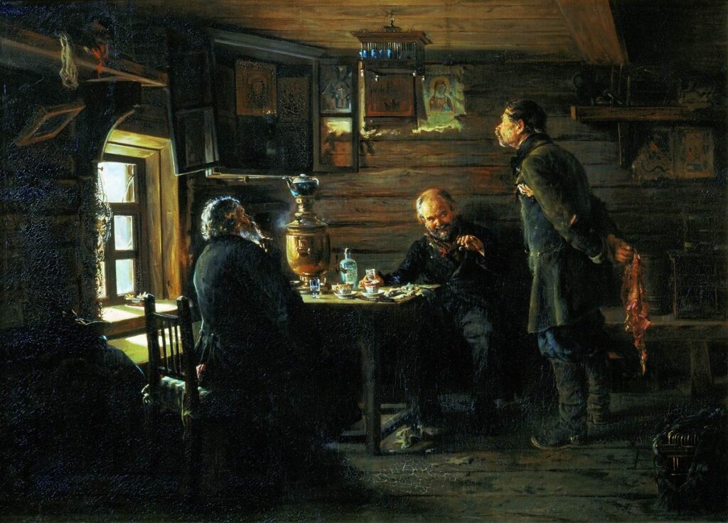 Любители соловьиного пения. 1873. В. Маковский