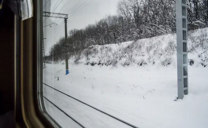 Дорога на работу. Доброе февральское утро в электричке