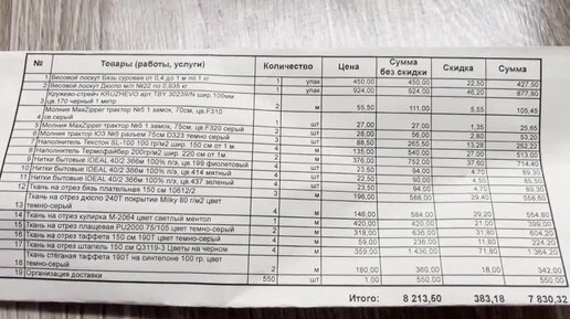 РАСПАКОВКА ТКАНЕЙ ИЗ МАГАЗИНА 1 МЕТР ТАКНЕЙ.