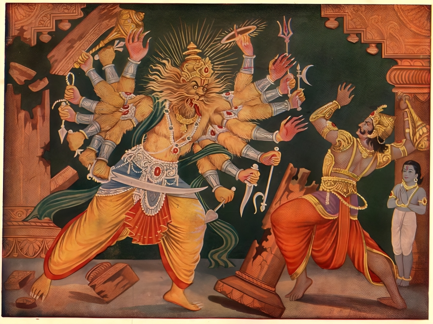 Иллюстрация к Бхагавата-пуране издательства Gita Press Gorakhpur, 1971 год / archive.org