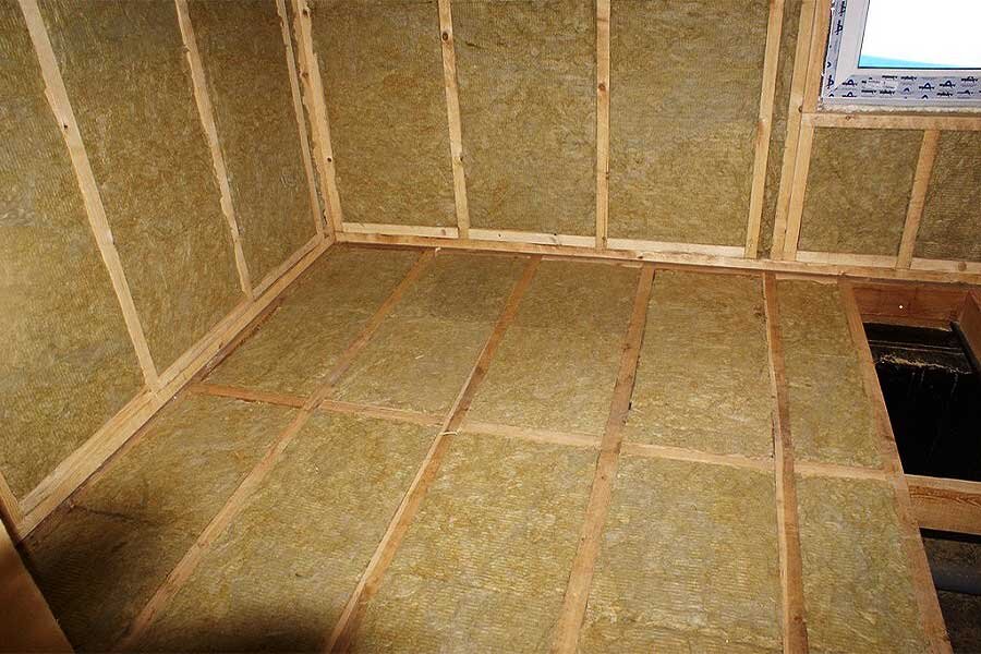 Утепление минеральной ватой