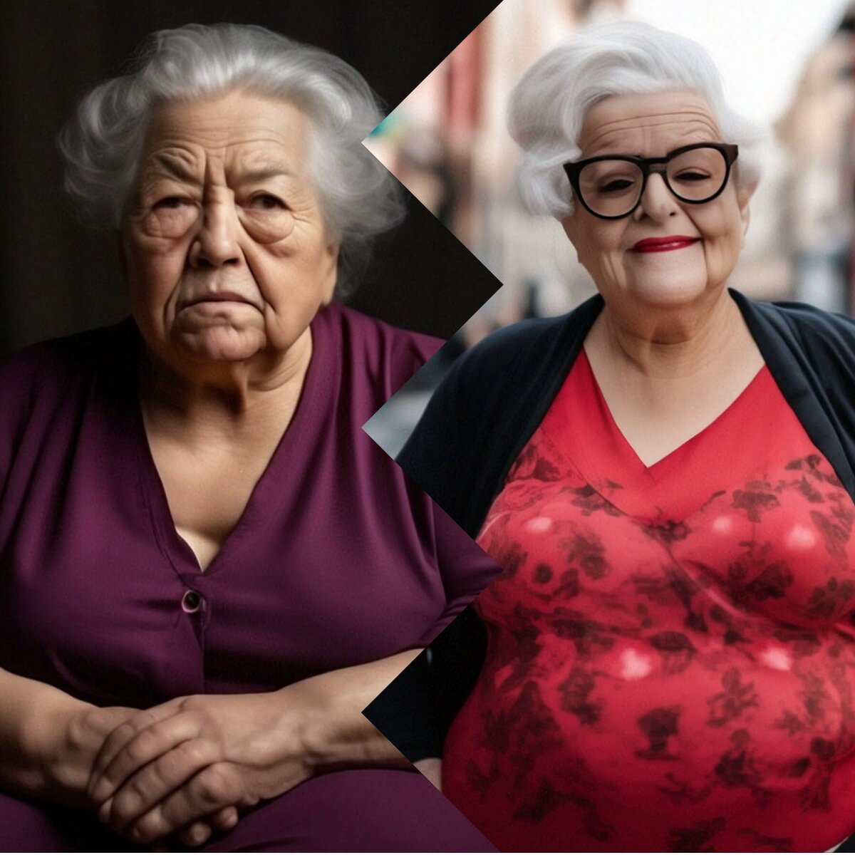 Мой коллаж из фотографий, сгенерированных по моим запросам ИИ программы Шедеврум