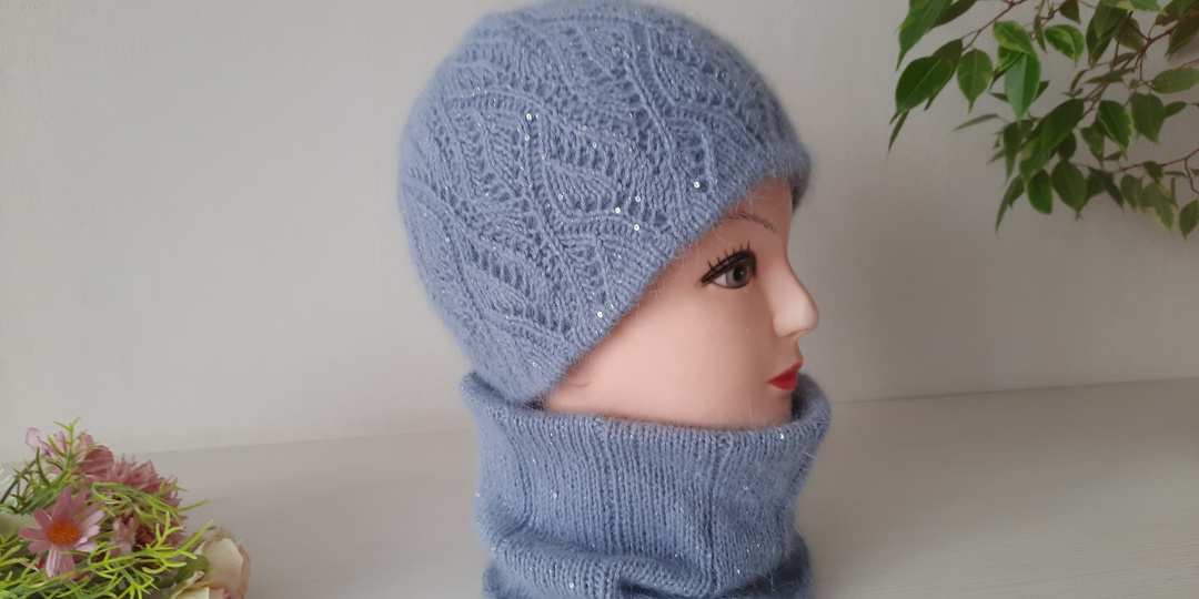 ШАПКА ДВОЙНАЯ АЖУРНАЯ.