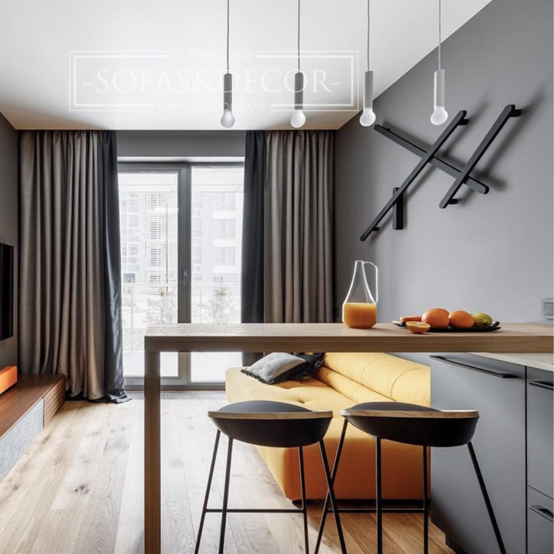 Реализованный интерьер дизайнера Зины Малышевой, диван Sofas & Decor
