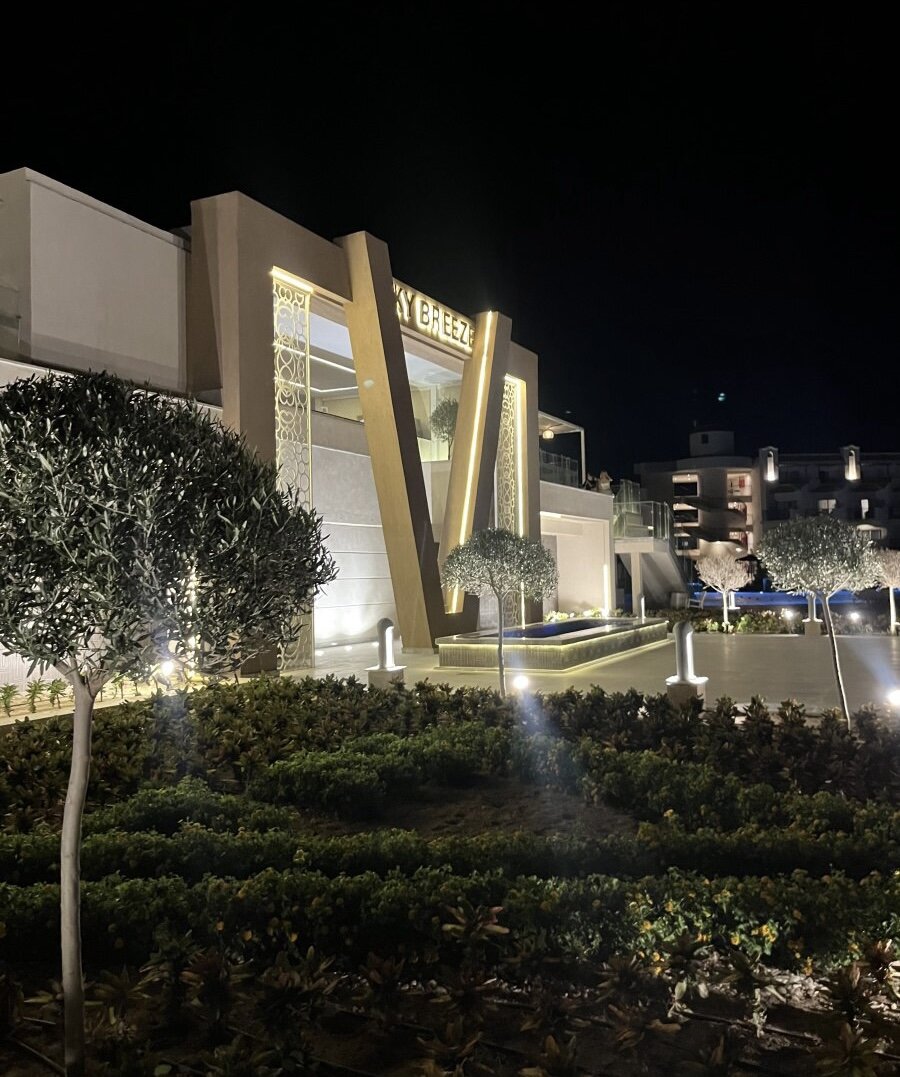 The v luxury resort. Sky bar