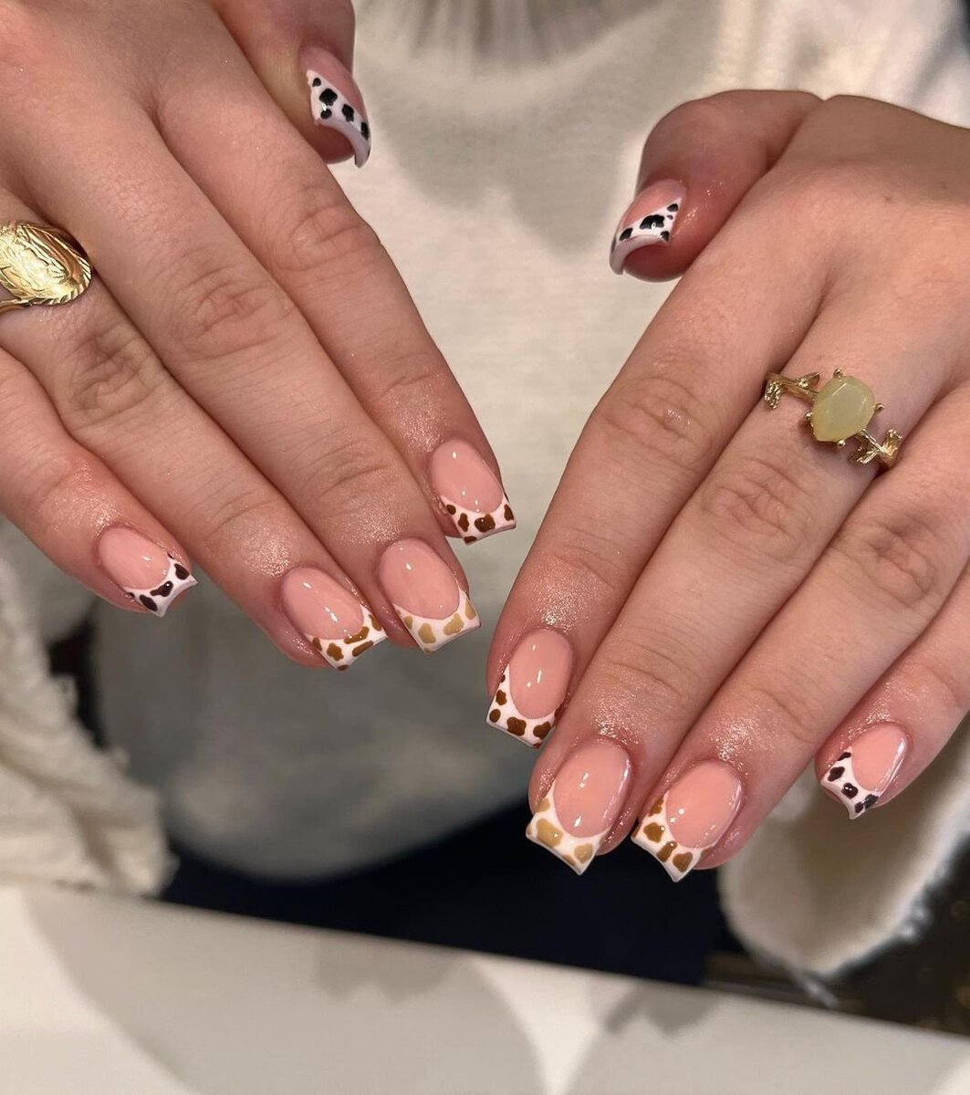 Разноцветный френч из аккаунта Xnailsbypoppy