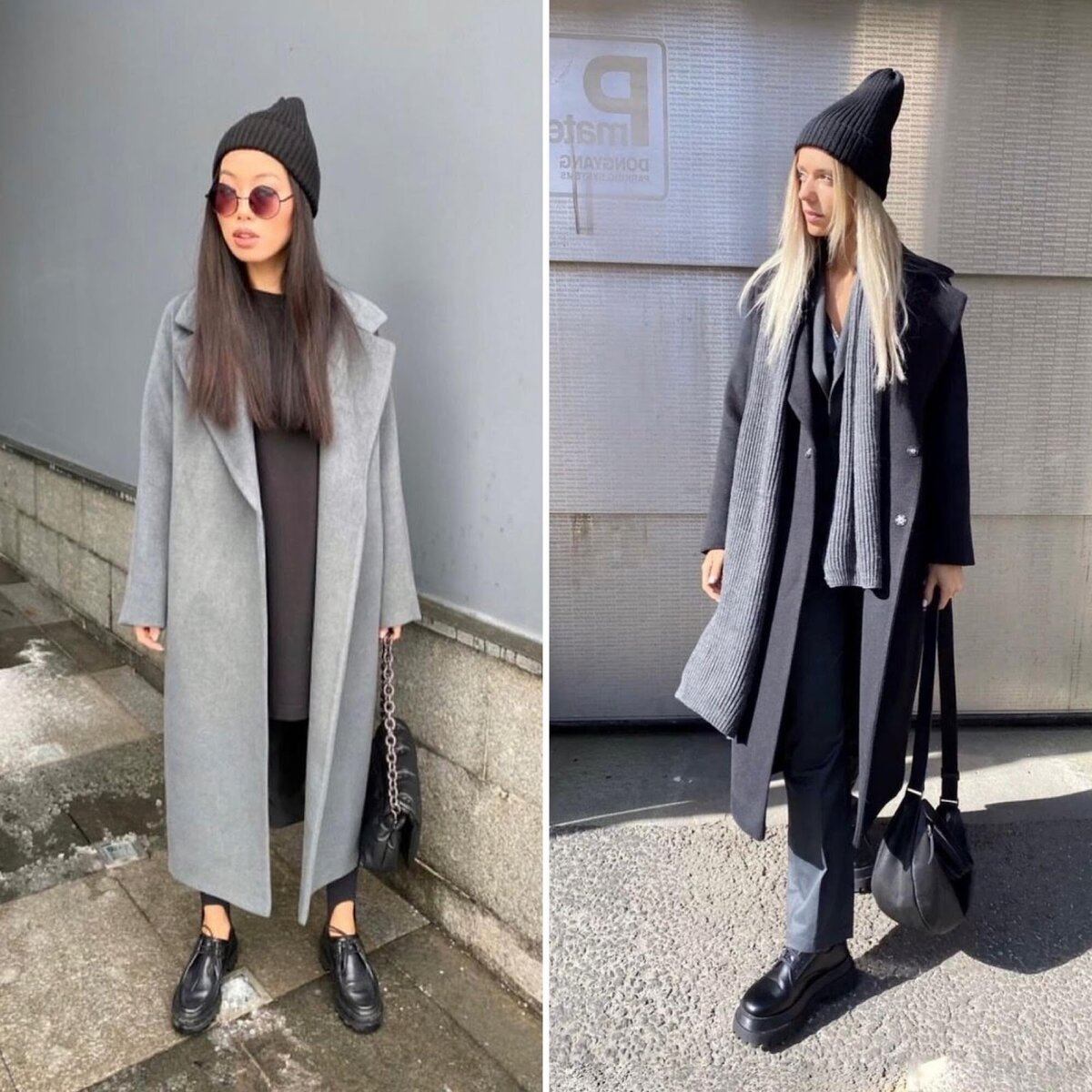 Фото pinterest.com. На девушках пальто бренда OVERCOAT MOOD.