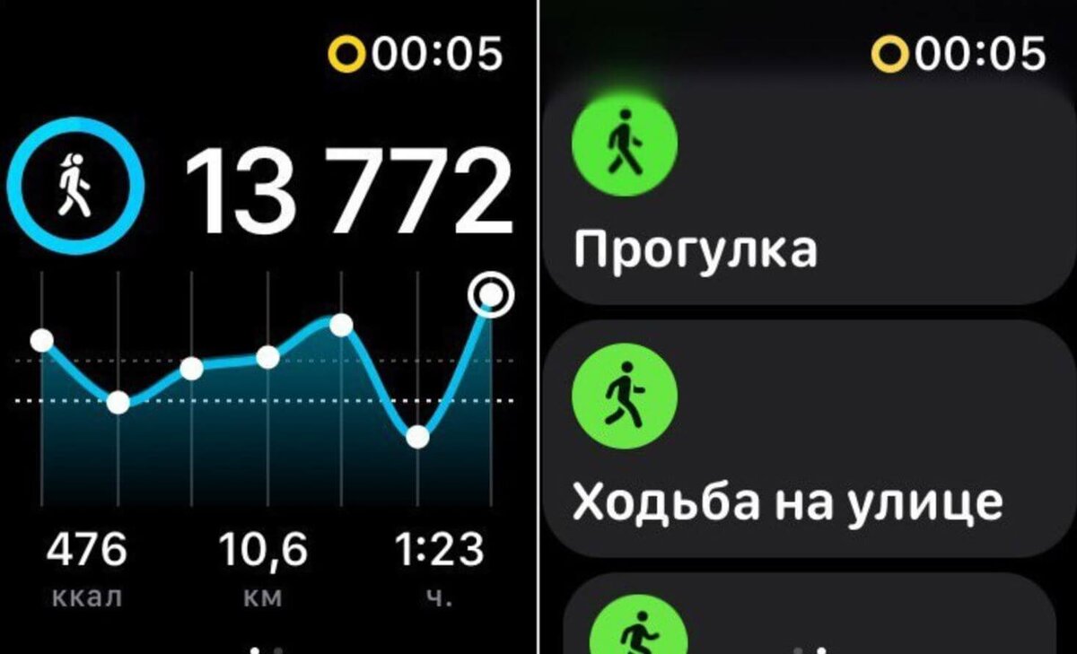    Приложение-шагомер намного удобнее стандартного в watchOS