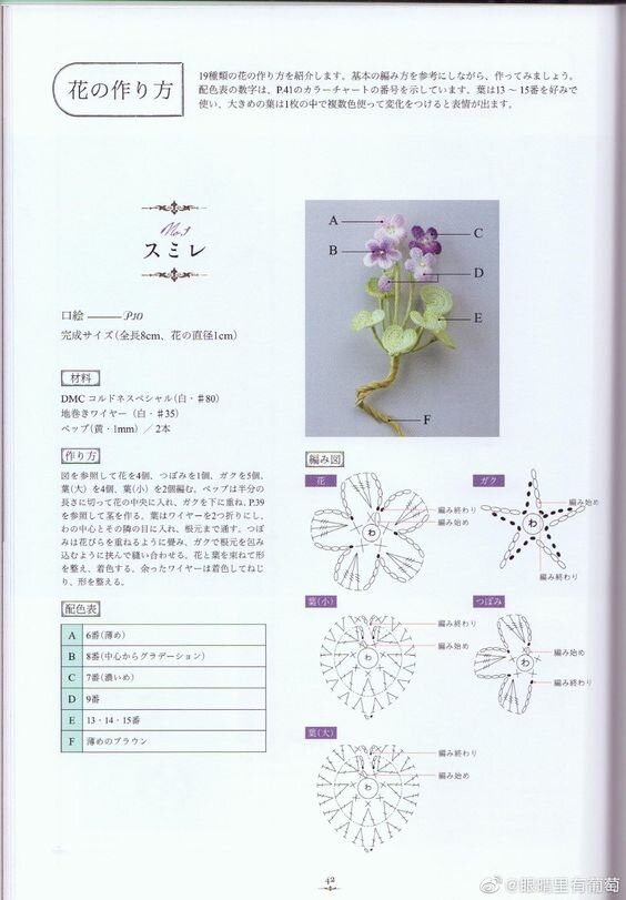 Амигуруми цветы крючком схемы с описанием