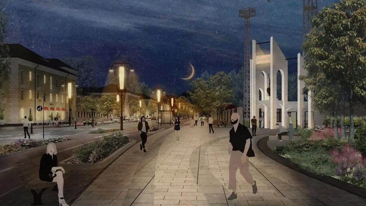     «Культурный квартал» — это проект второго этапа благоустройства улицы Кирова в Глазове.