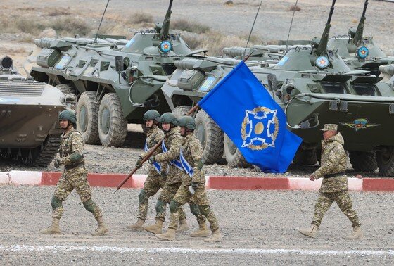    Военнослужащие во время совместных командно-штабных учений миротворческих сил Организации Договора о коллективной безопасности (ОДКБ)