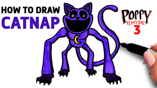 Как нарисовать CATNAP из Poppy Playtime Chapter 3 Рисунки Юльки