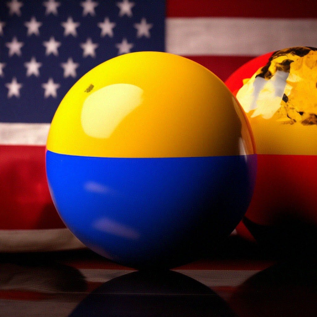США ведут двойную игру против России. Не исполнят свои законы и санкции. Картинка от нейросети по запросу: США уран россия