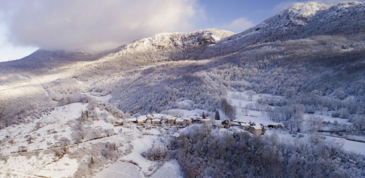 Савойя зимой. Западные Альпы.