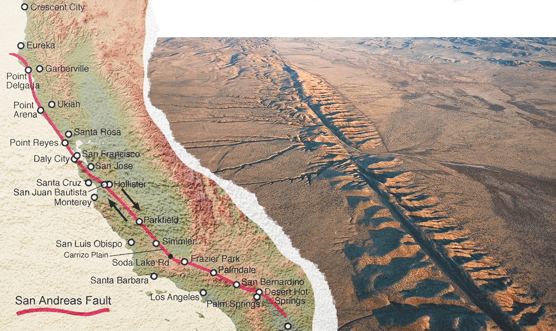Разлом андреас. Лос Анджелес разлом Сан андреас. Разлом Сан андреас 1906. Разлом Сан-андреас на карте Северной Америки. Разлом Сан-андреас в Калифорнии глубина.