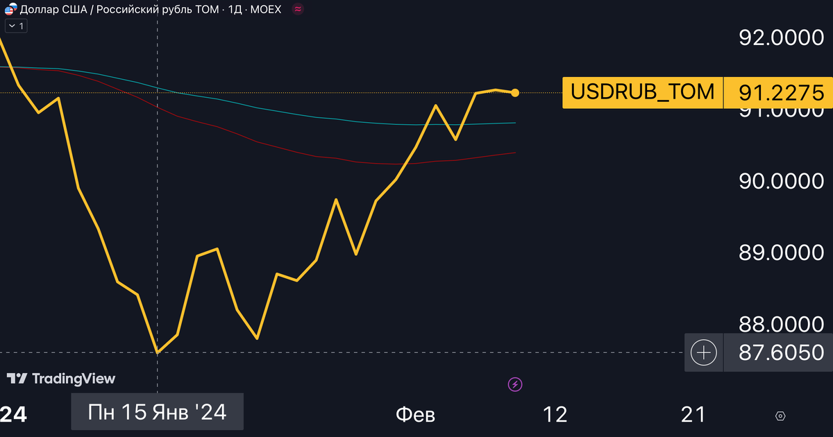 Волна укрепления рубля, которую мы наблюдали в середине января, закончилась. Значит ли это, что дальше рубль будет только слабеть к доллару и другим валютам?-2