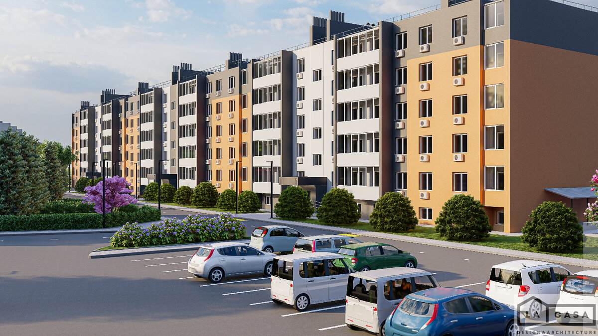 Пятиэтажный дом в ЖК "Династия-Парковый"