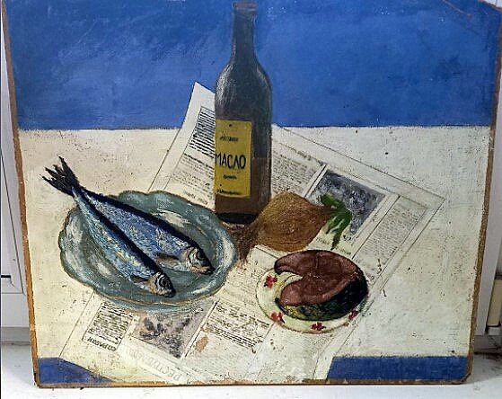 "Натюрморт с голубой селёдкой"