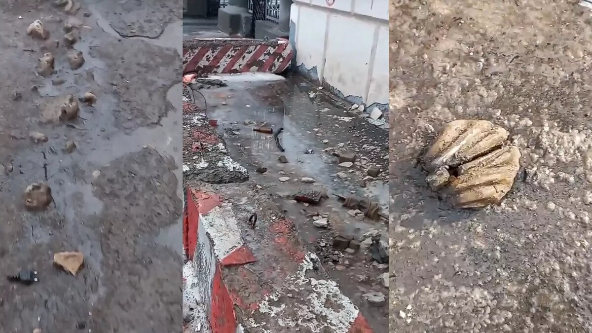     В Ворошиловском районе Волгограда продолжает осыпаться здание бывшего военкомата на улице Рабоче-Крестьянской, 1. Сегодня на пешеходную зону свалился фрагмент лепнины внушительного размера.