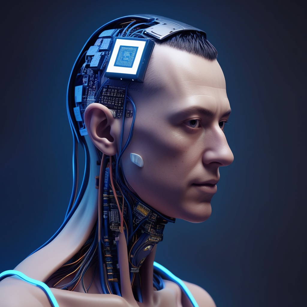 представления художника о будущем установки чипа