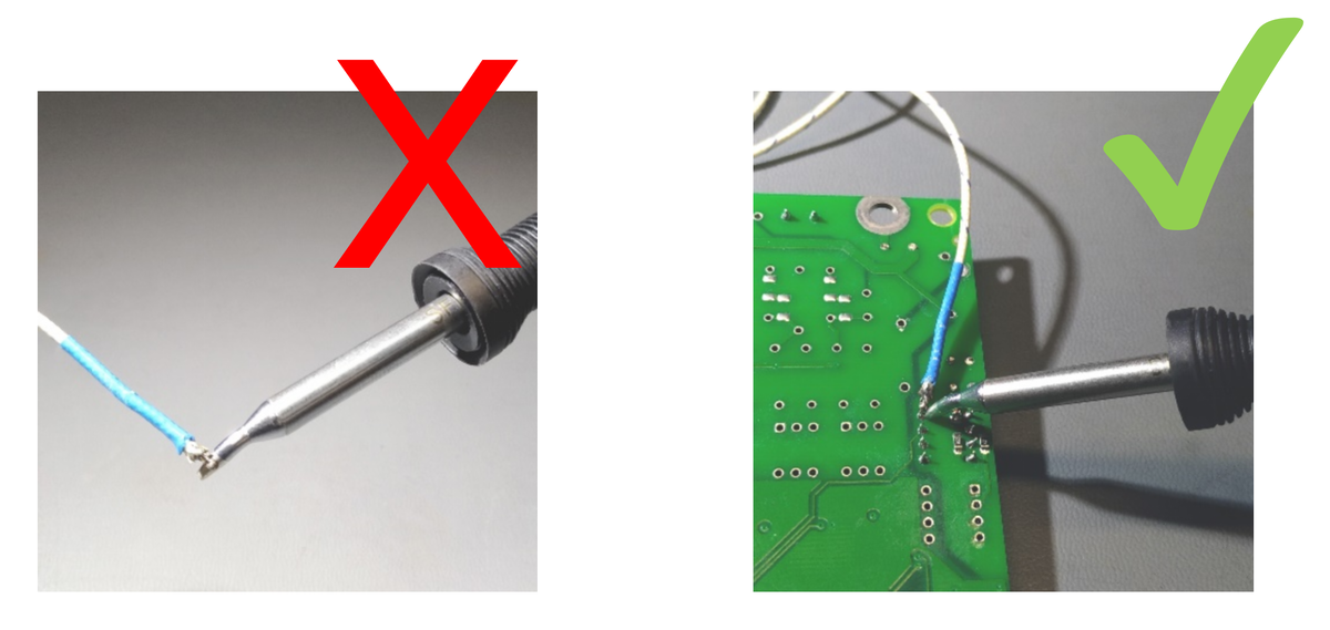 Попробуйте померить температуру прямо во время пайки. Она существенно ниже температуры холостого хода жала.