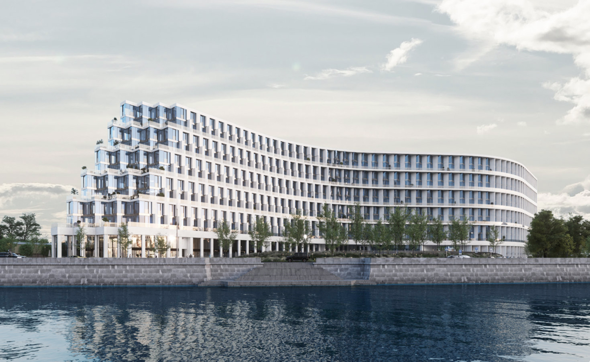 Форма вдохновленная стихией воды.