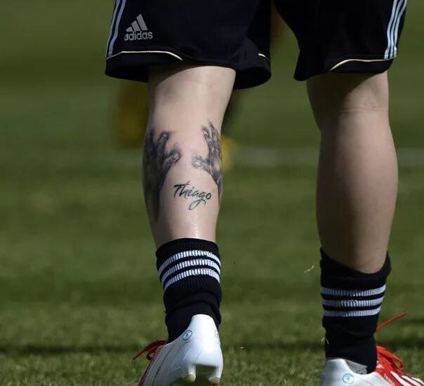 Тату Лионеля Месси, посвященная первенцу