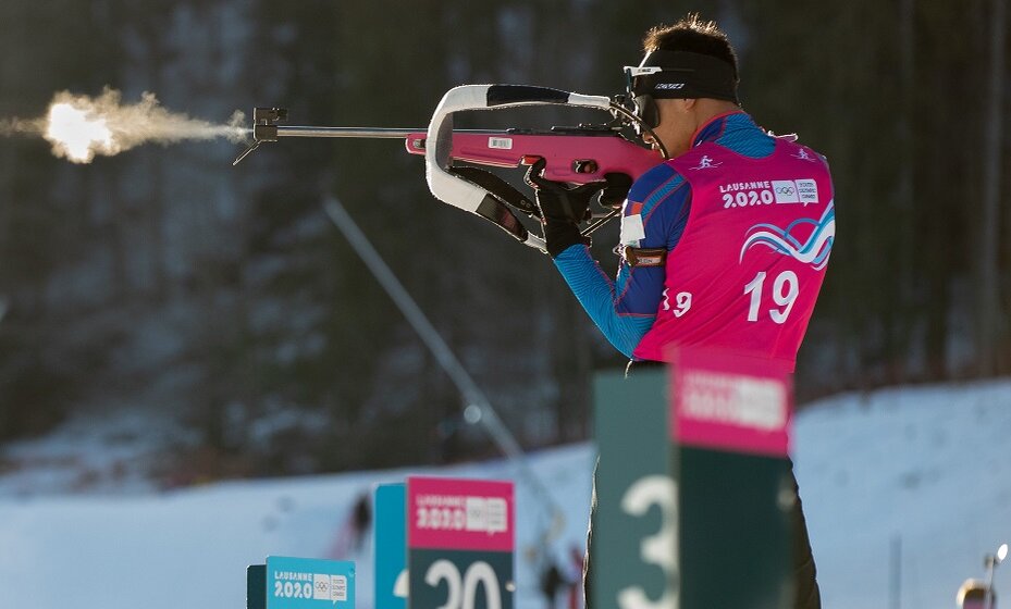    Биатлонист Энхсайхан – первый представитель Монголии, выигравший медаль на международных турнирах. Фото: Global Look Press
