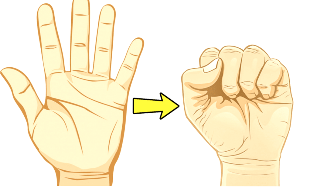 Тест на пальцах рук. Кулак ладонь упражнение. Сжимание и разжимание пальцев рук. Ребро ладони. Игра кулак ладонь.