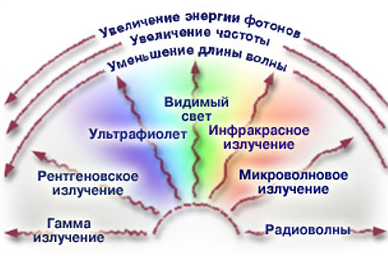 Источник: http://en.ibrae.ac.ru | Глаз человека воспринимает лишь некоторый диапазон световых волн. Его и называют соответственно – «видимый свет», в то время как многие животные и насекомые различают и другие виды световых волн