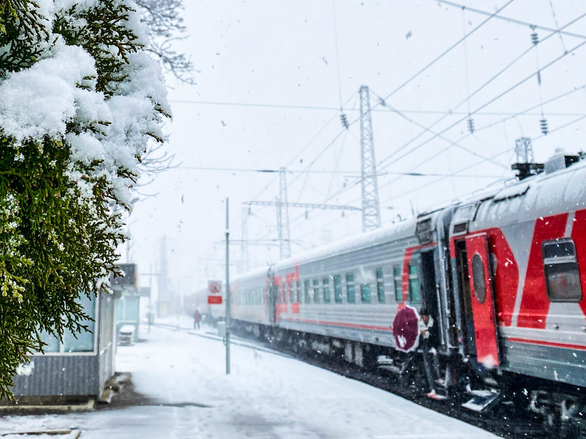 Поезд №228 на станции Белореченск