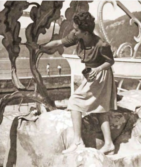 Мария Ванда Миллиоре за работой. 1946 г. Источник изображения: bibliothek.bregenzerfestspiele.com