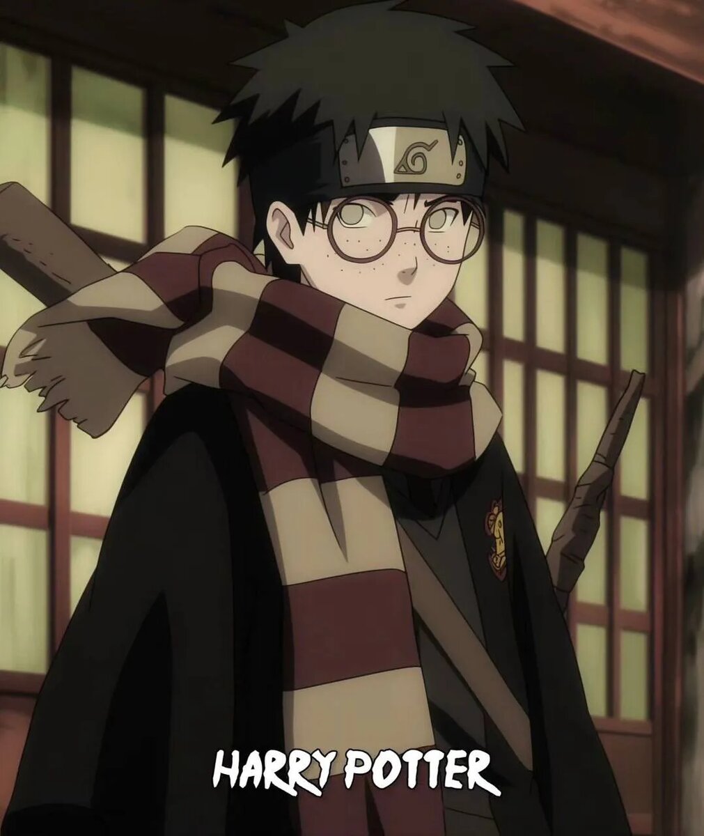 Герои «Гарри Поттера» во вселенной «Наруто». Источник: «Пабло Нейрассо» в Telegram   📷