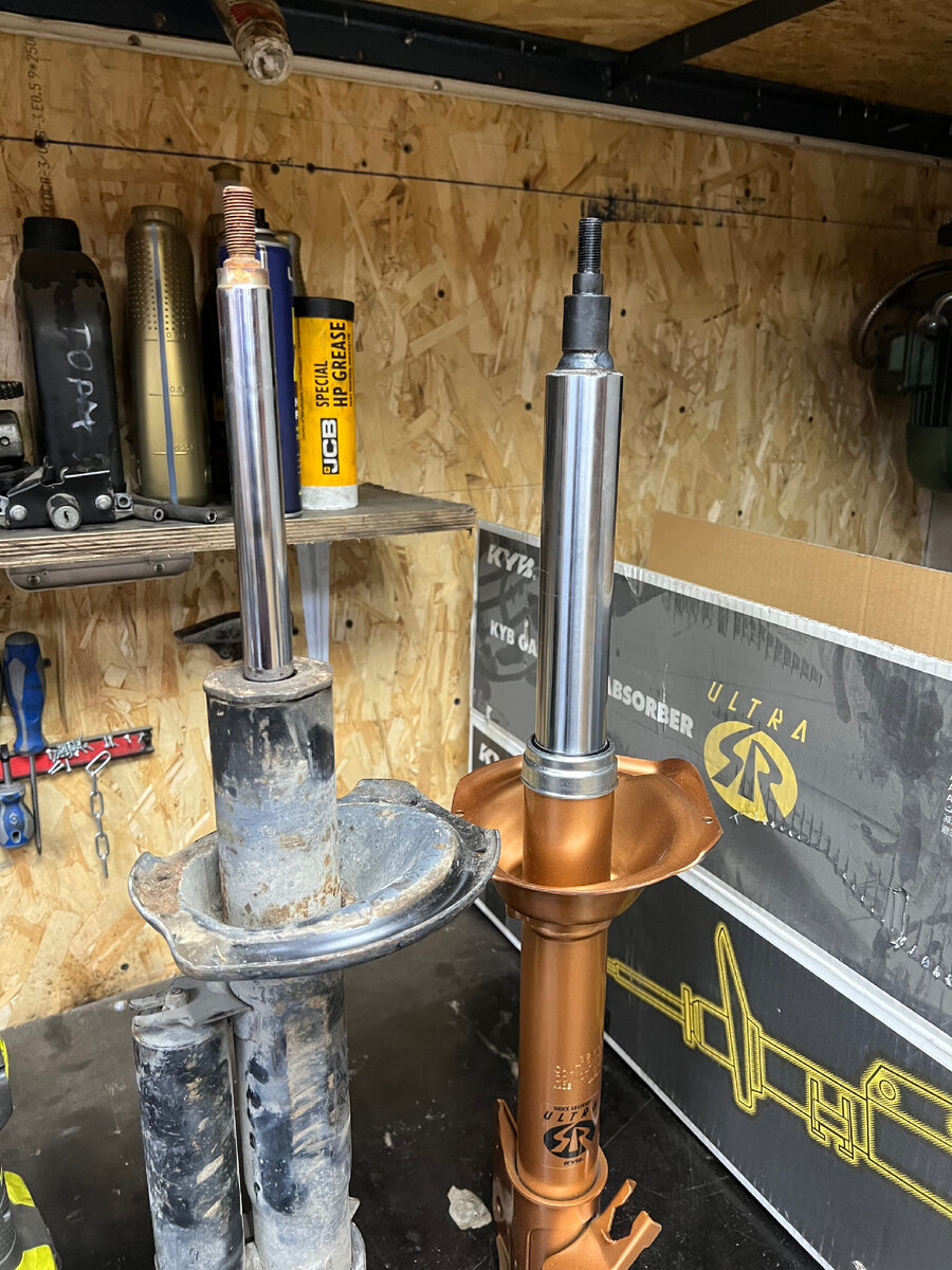 Сравнение родных самовыровняек 22мм с kyb yltra sr 39мм