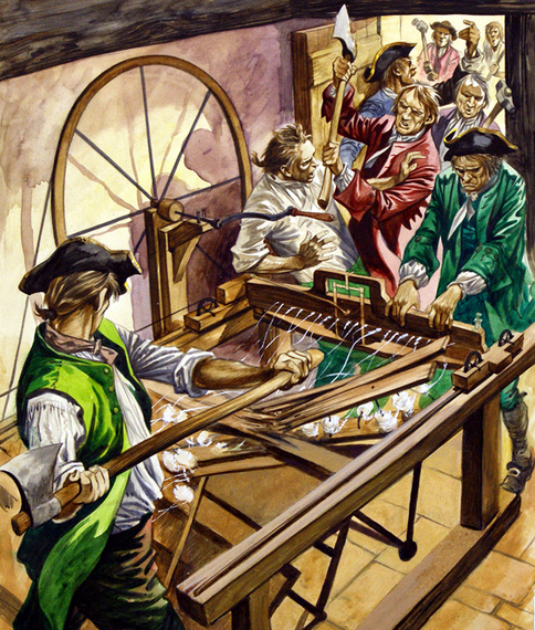 Источник: https://bookpalace.com | «Луддитское восстание» против машин – рабочие были уверенны, что такими варварскими методами способны обеспечить себя в будущем рабочими местами