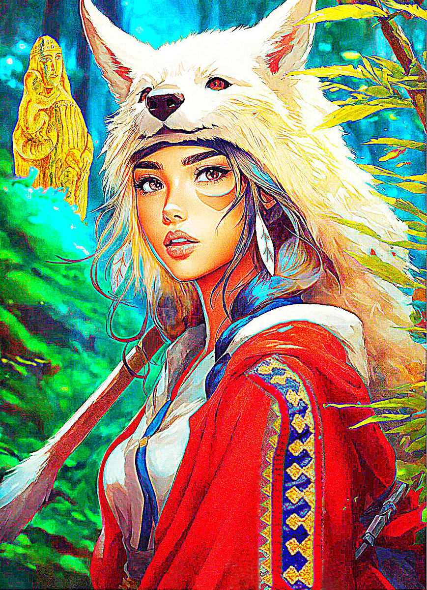 Зарни Ань, Золотая Баба народа коми. Рисунок Боба Джека