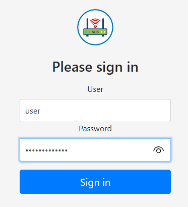 Форма ввода логина и пароля