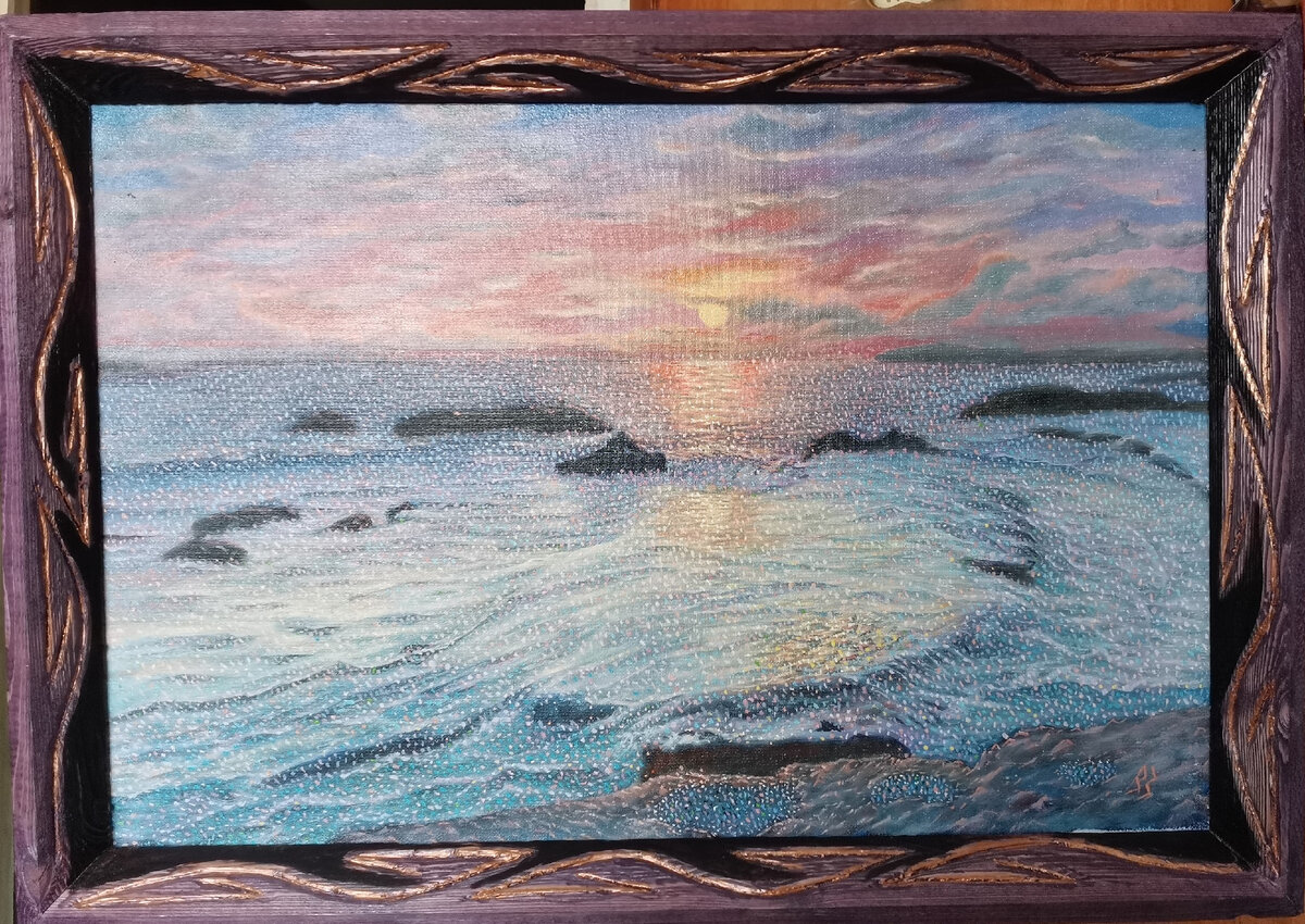 Кипящая отмель'' ,  масло, холст 60*40 см, авт. Зимин ВВ