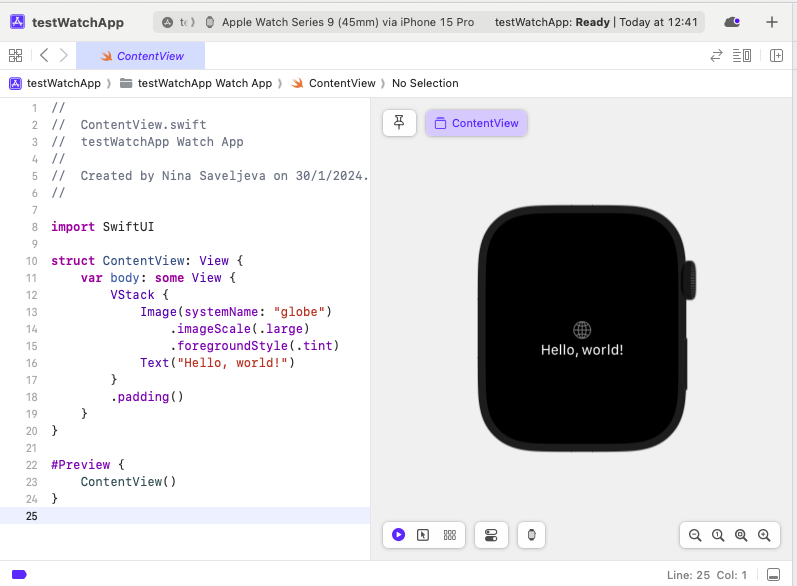 Часть 2. Создание приложения для Apple Watch Сегодня мы рассмотрим пример создания простого мобильного приложения для умных часов Apple.-4