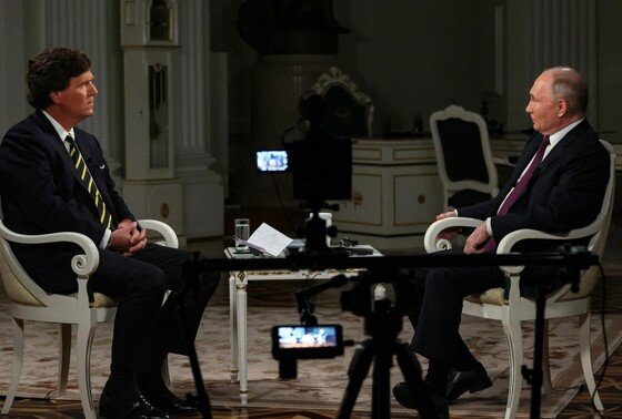   Такер Карлосон и Владимир Путин