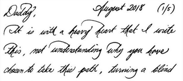 Из интернета.  Письмо Маркл к отцу.