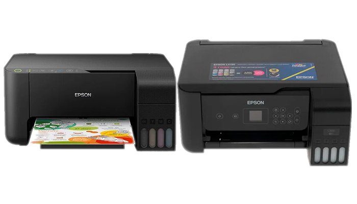 Фото 2. Струйный принтер Epson L3150 (слева). Струйный принтер Epson L3160 (справа)